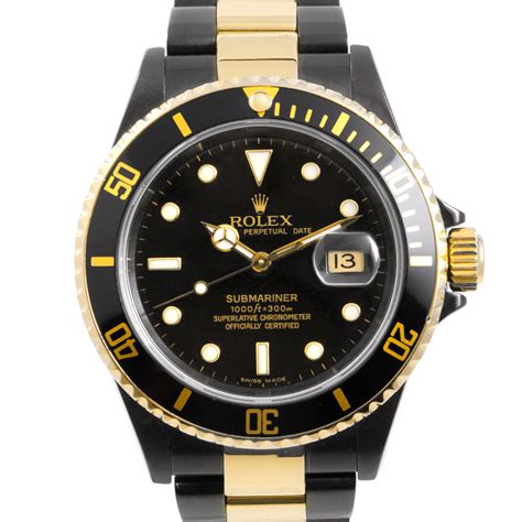 fake rolex submariner two tone dlc pvd|missing rolex moniker.